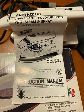 Plancha Vapor viaje FRANZUS