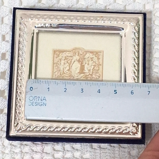 Valenti Cornice argento retro velluto blu navy