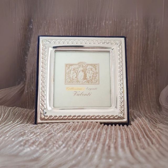 Valenti Cornice argento retro velluto blu navy