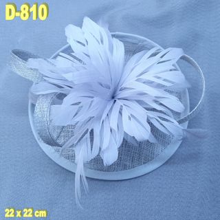 Tocado Plateado Fiesta con Flores 