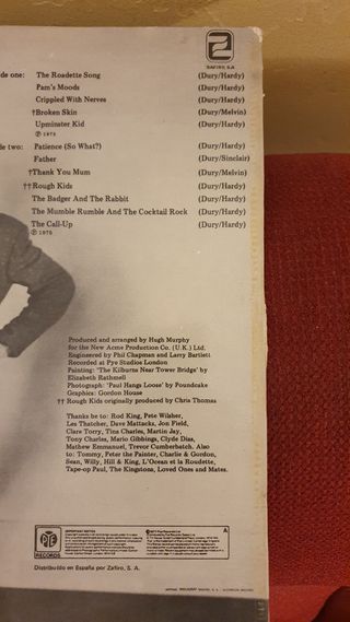 Kilburn and the high-roads Ian Dury vinilo