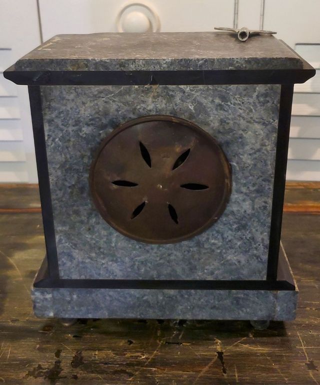 Reloj de mármol negro, estilo vintage