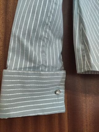 Camisa fiesta rayas plateadas talla M Vero Moda