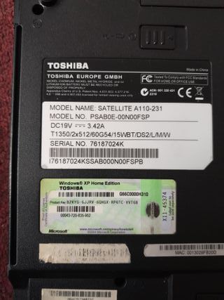 Portátil Toshiba