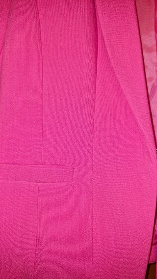 Americana fucsia corta abalorios hombros
