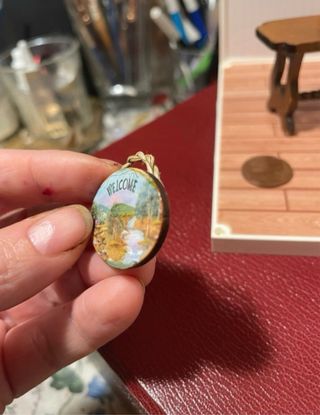 Targa in legno dollshouse