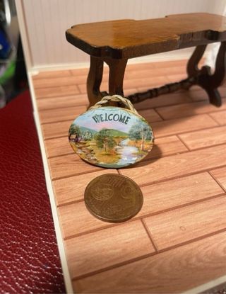 Targa in legno dollshouse