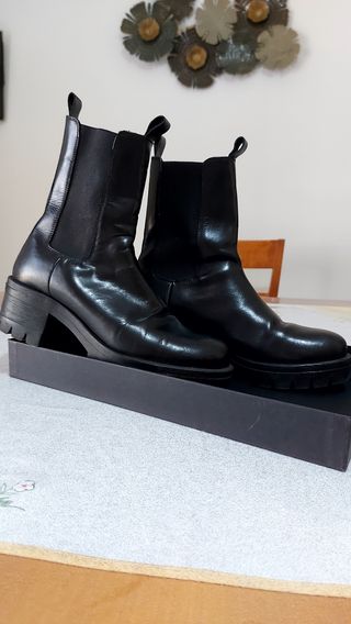 Stivali in pelle neri n°37