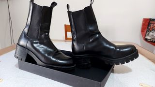 Stivali in pelle neri n°37
