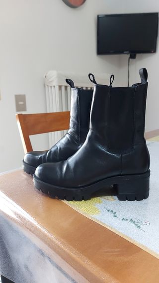 Stivali in pelle neri n°37
