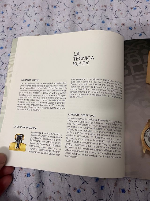 Brochure rolex oyster