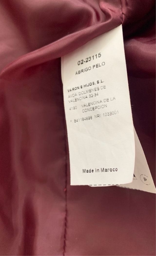 Cappotto in pelliccia bordeaux per bambina