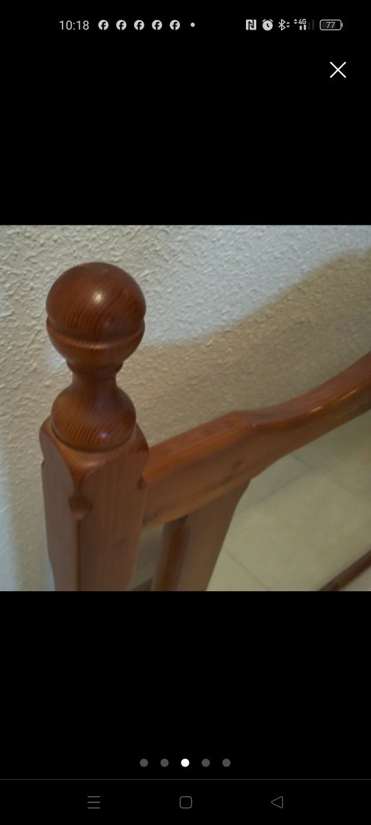 Espejo de pared de  madera estilo provenzal