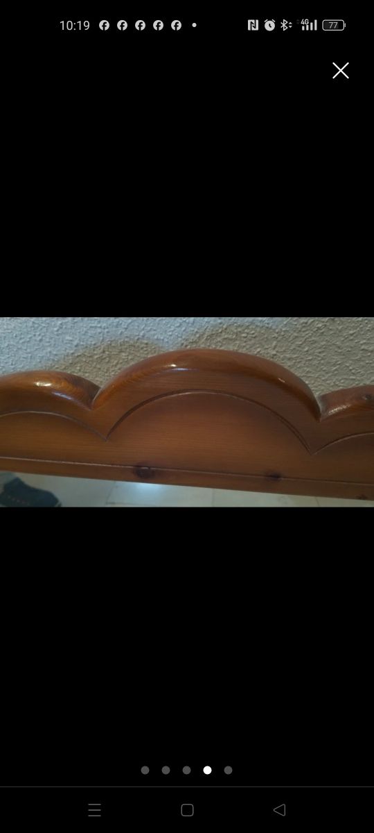 Espejo de pared de  madera estilo provenzal