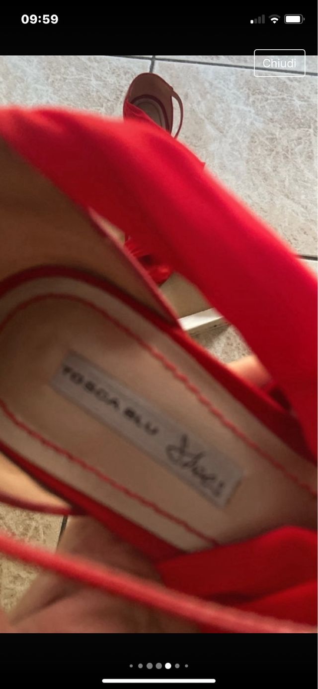 Sandali rosso fragola con tacco alto