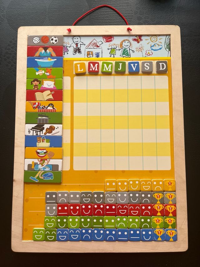 Tabla para rutina/tareas niños