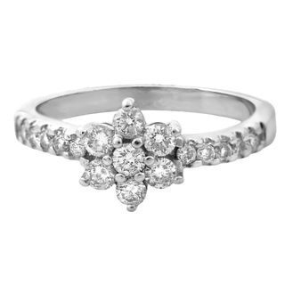 Anillo roseta 0.70 kt diamantes