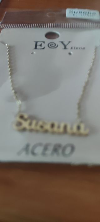Colgante de acero nombre Susana