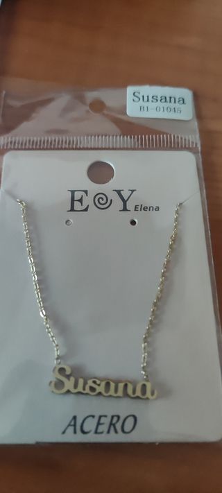 Colgante de acero nombre Susana