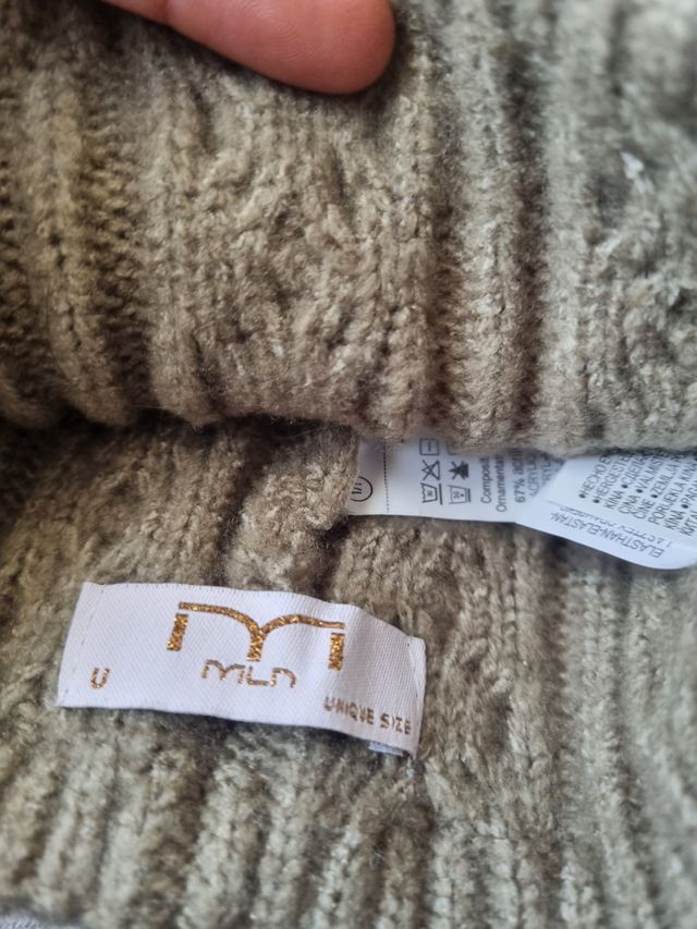 Conjunto gorro y manoplas Milano