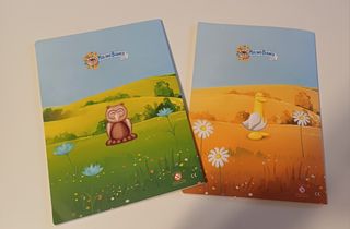 Quaderni A4 a quadretti. Set da 3 pezzi.