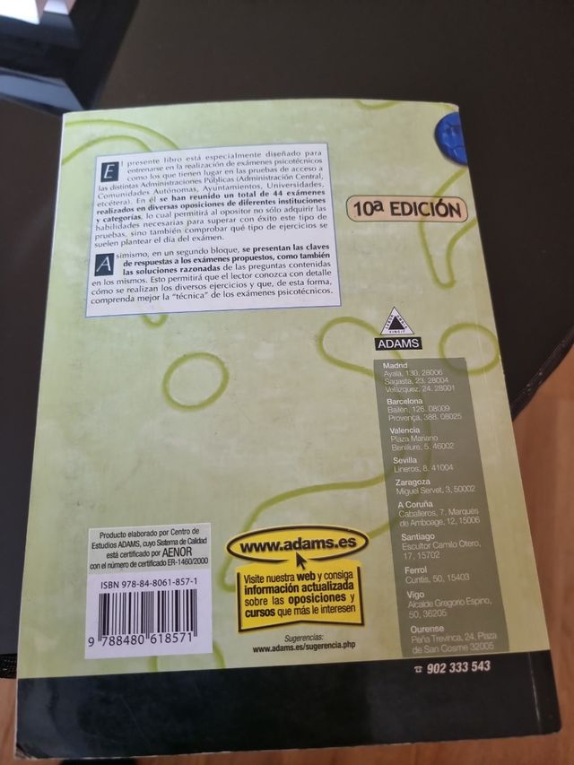 Exámenes Psicotécnicos. Enunciados Y Soluciones Razonadas.