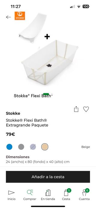 Bañera stokke bebe
