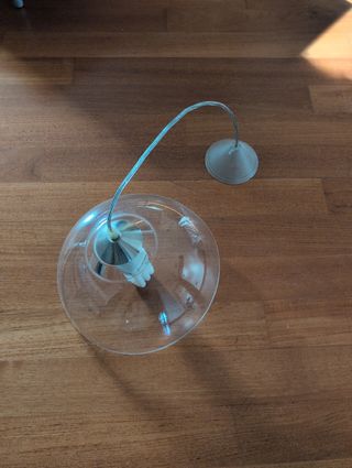 Lampadario trasparente con lampadina 20W