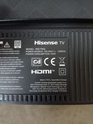 Despiece TV hisense 55E77KQ