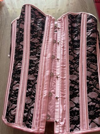Corset rosa y negro xl