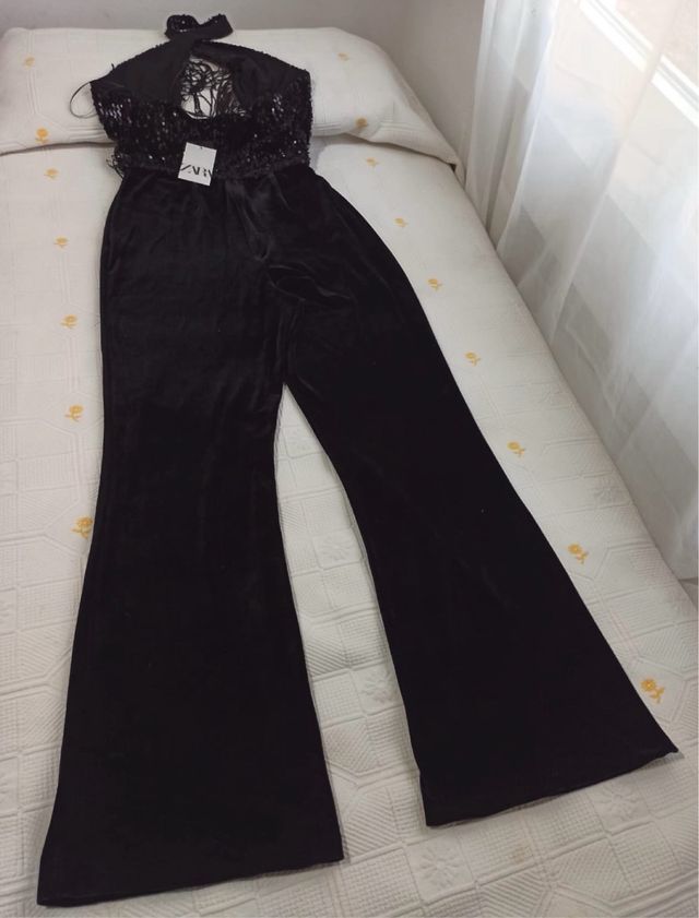 Mono ZARA Lentejuelas y flecos