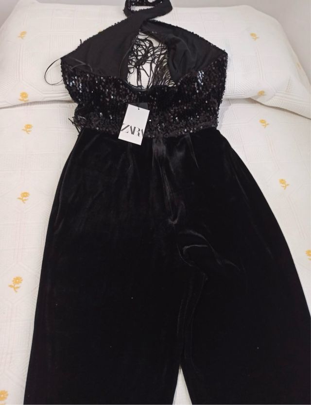 Mono ZARA Lentejuelas y flecos