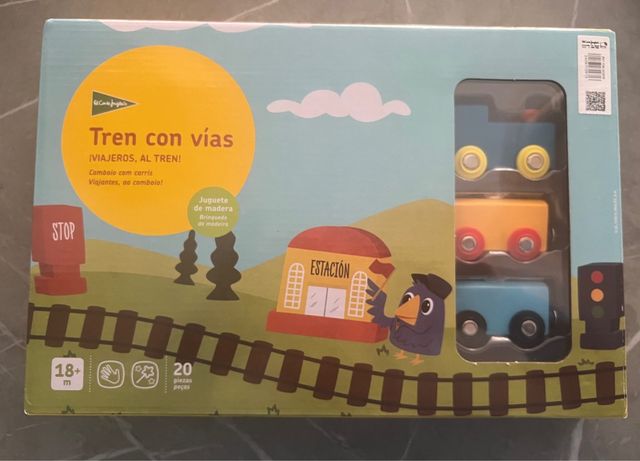 Tren con vías de madera sostenible NUEVO