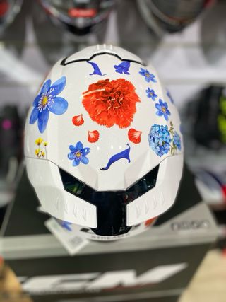 Casco Ls2 integral Stream II Flowers Blanco 