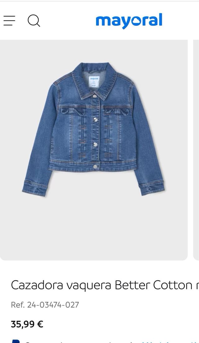 Cazadora vaquera Mayoral T4