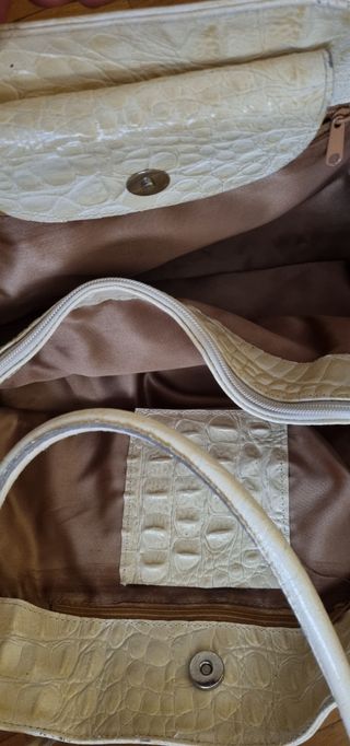 Bolso piel grabado cocodrilo 