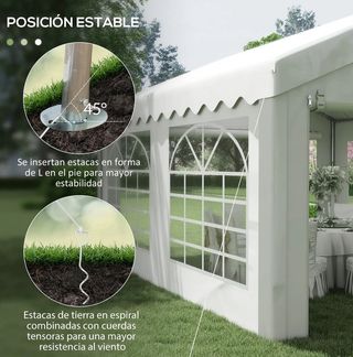 Carpa para Fiesta Cochera Gazebo 4x4m Pergola