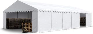 Carpa almacén 6x12 m PVC 750 N Impermeable Blanco