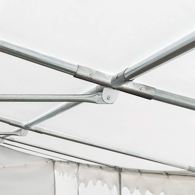 Carpa almacén 6x12 m PVC 750 N Impermeable Blanco