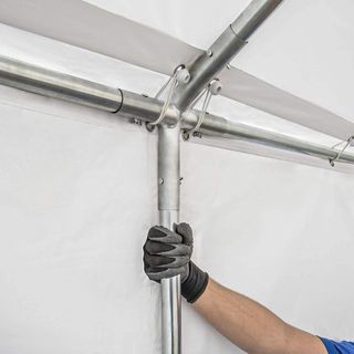 Carpa almacén 6x12 m PVC 750 N Impermeable Blanco