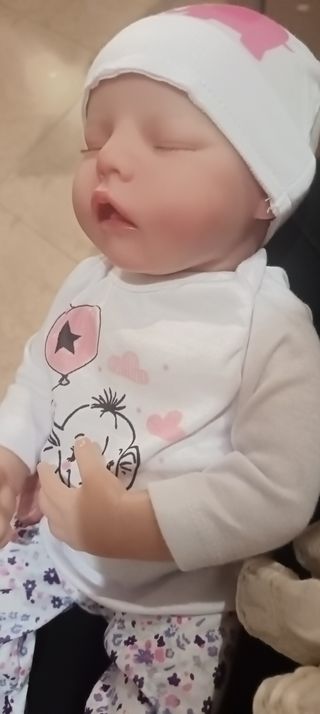 Lote: reborn silicona + coche