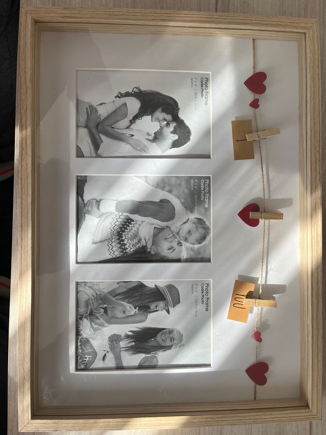 Marco madera para 3 fotos