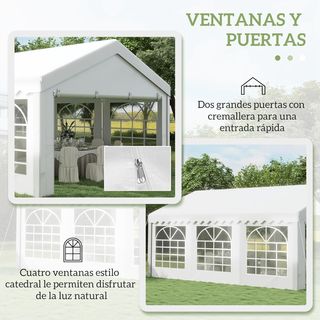 Carpa para Fiesta Cochera Gazebo 6x4m Pergola