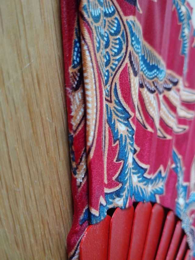 Abanico artesanal madera y seda