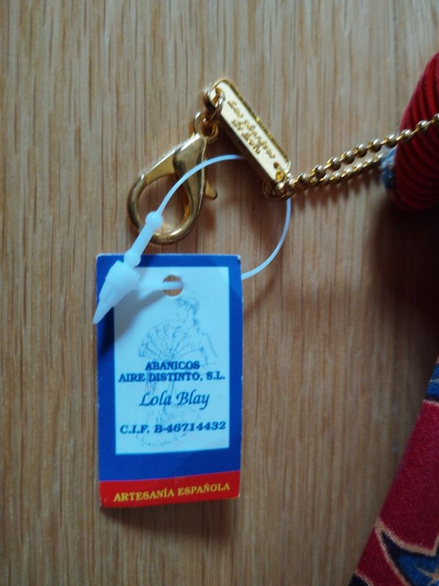 Abanico artesanal madera y seda