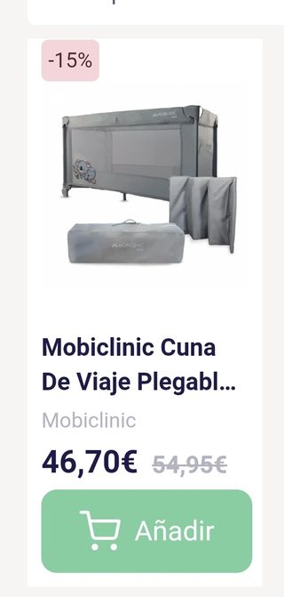Cuna plegable de viaje 