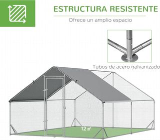 Gallinero para Exterior Grande 3x4x2 m Jaula