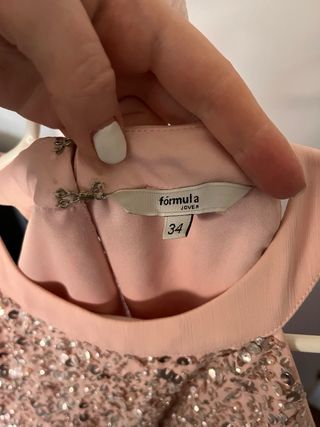 Vestido rosa de fiesta talla S