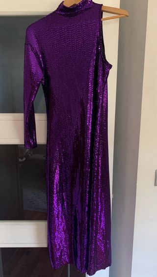 Vestido fiesta largo con lentejuelas