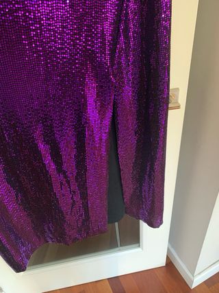 Vestido fiesta largo con lentejuelas